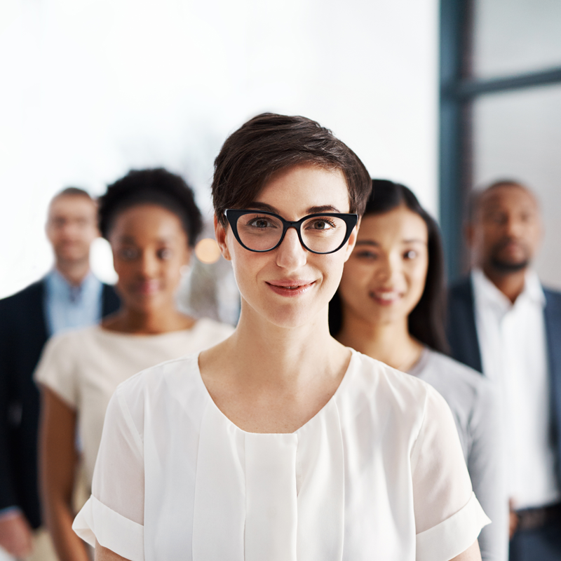 woman shouting with microphone about job vacancy